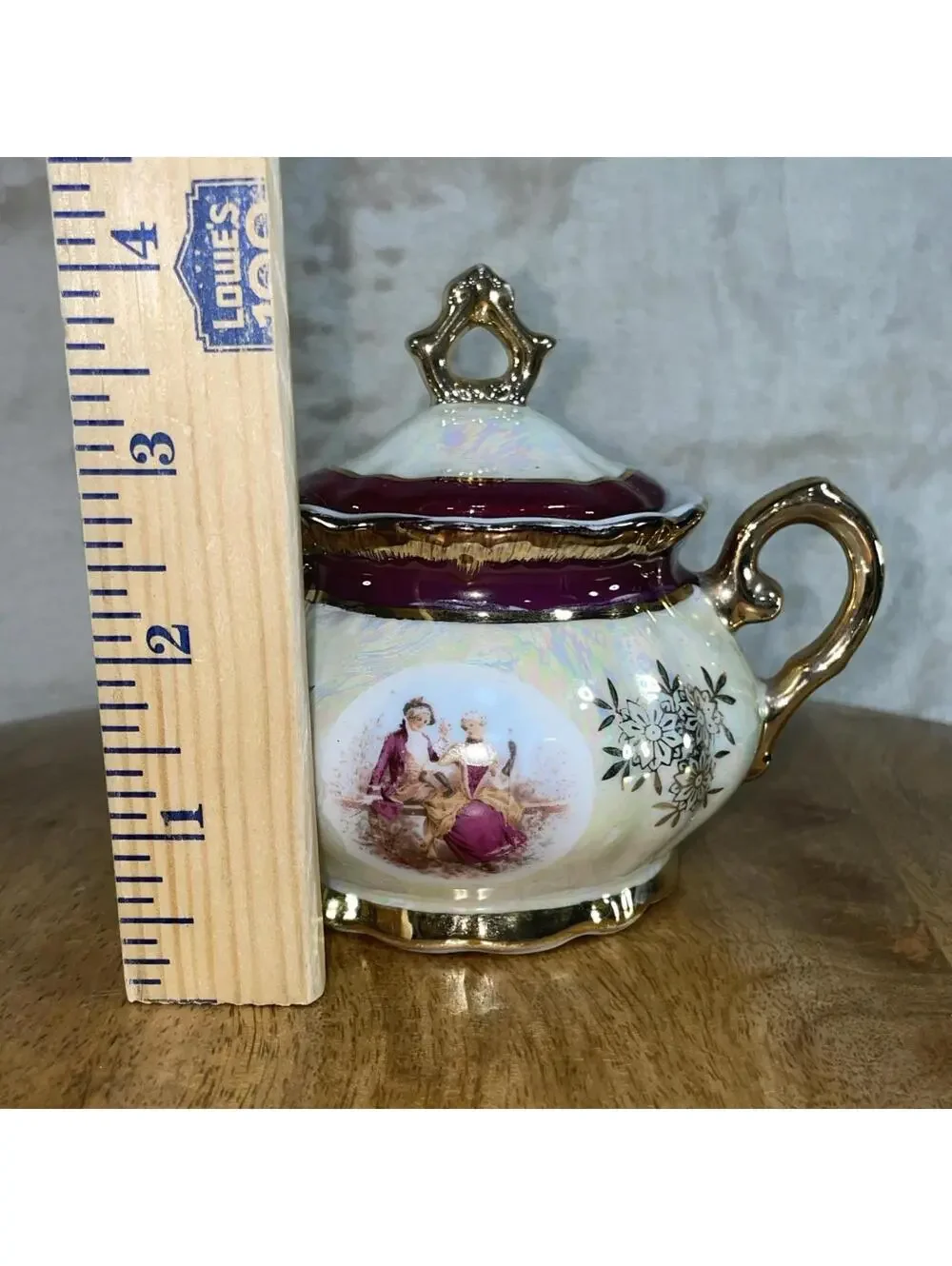 Vintage Cosmos Japan 3-piece Ceramic Sugar Bowl and Cream Pitcher Set Victorian